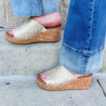 [Corkys] Wine and Dine Woven Platform Wedges - The Pink Pineapple 850