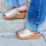 [Corkys] Wine and Dine Woven Platform Wedges - The Pink Pineapple 850