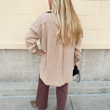 Cozy Avenue Oversized Shacket in Camel - The Pink Pineapple 850