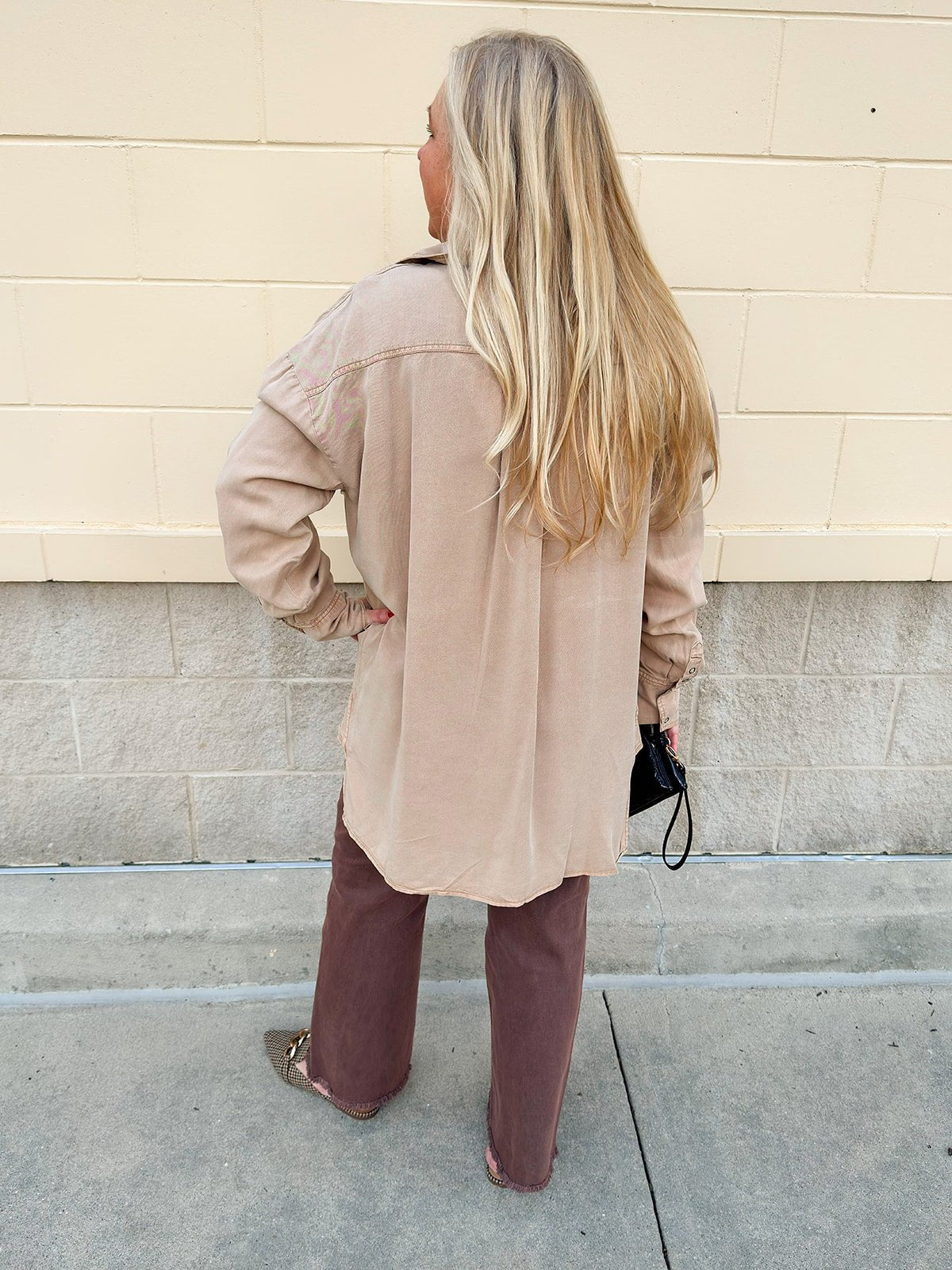 Cozy Avenue Oversized Shacket in Camel - The Pink Pineapple 850