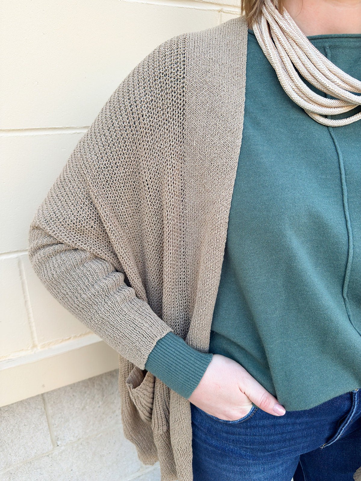 Cozy Essence Knit Cardigan in Camel - The Pink Pineapple 850