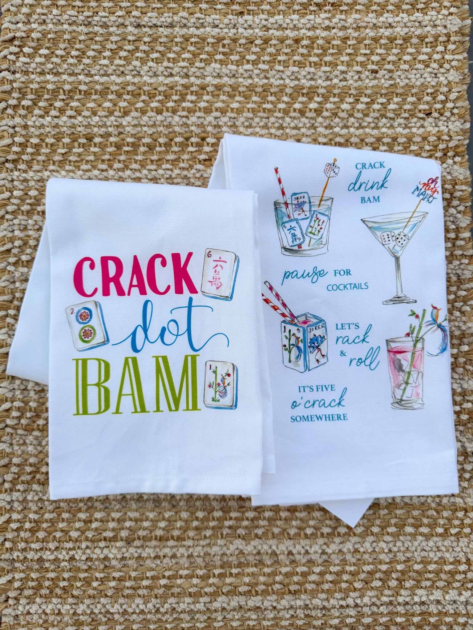 Crack Dot Bam Kitchen Towel - The Pink Pineapple 850