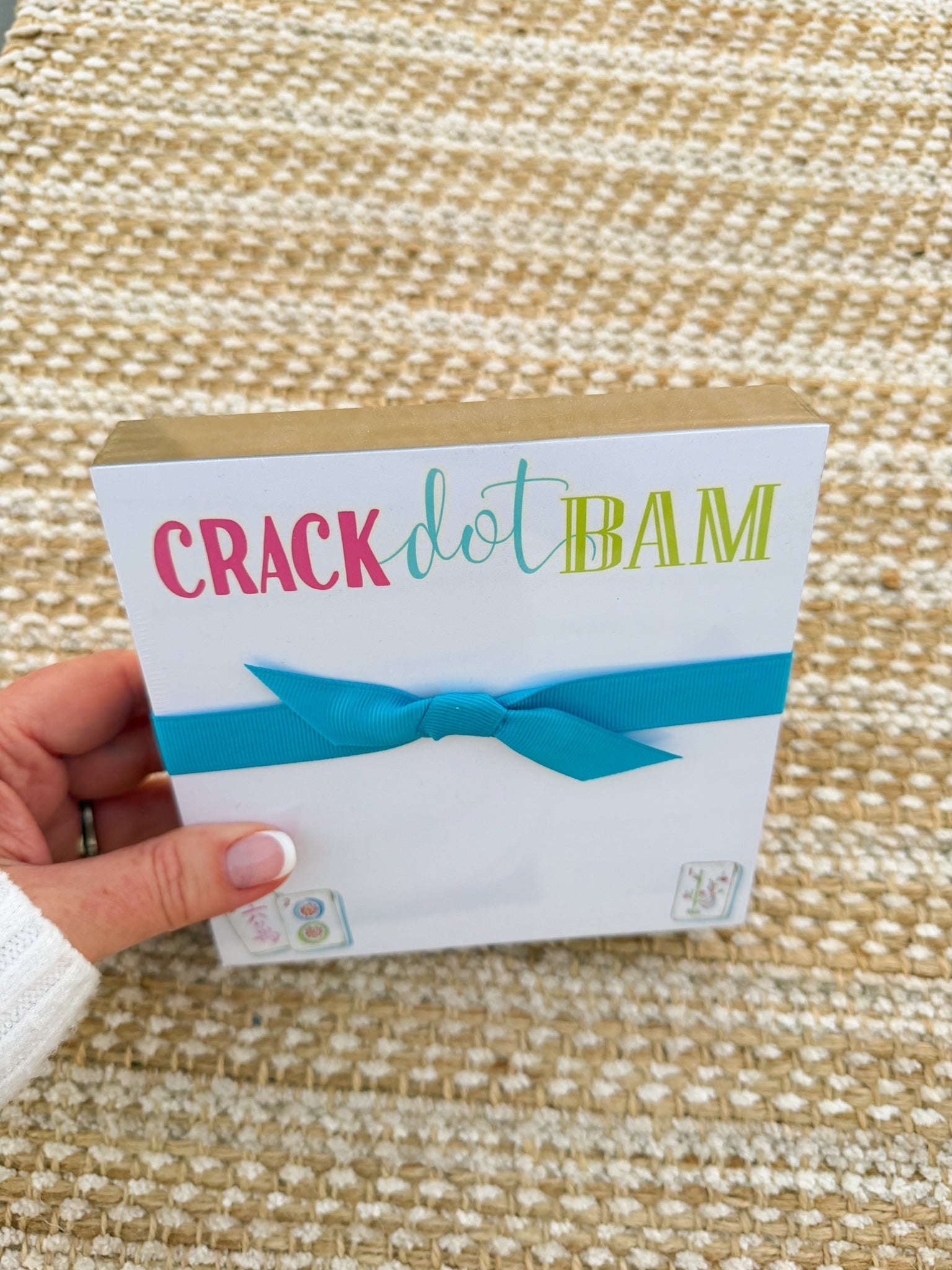 Crack Dot Bam Mahjong Luxe Notepad - The Pink Pineapple 850