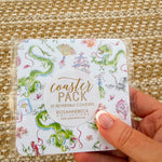 Crack Drink Bam Blue Square Coaster - The Pink Pineapple 850