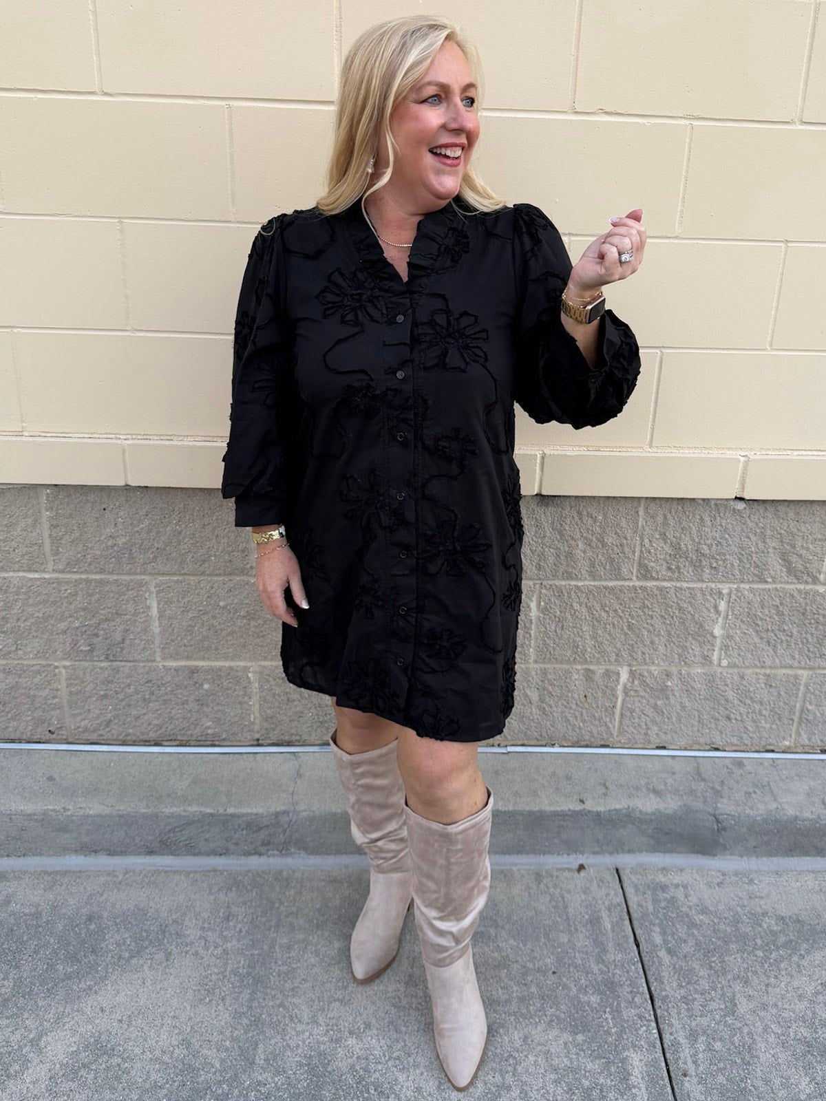 Cream Faux Suede Slouch Pointed Toe Boots - The Pink Pineapple 850