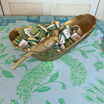 Crested Gold Bird Mahjong Tile Catchall - The Pink Pineapple 850