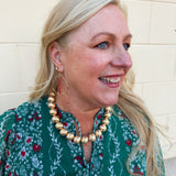 Crimson Cascade Teardrop Hoop Earrings - The Pink Pineapple 850