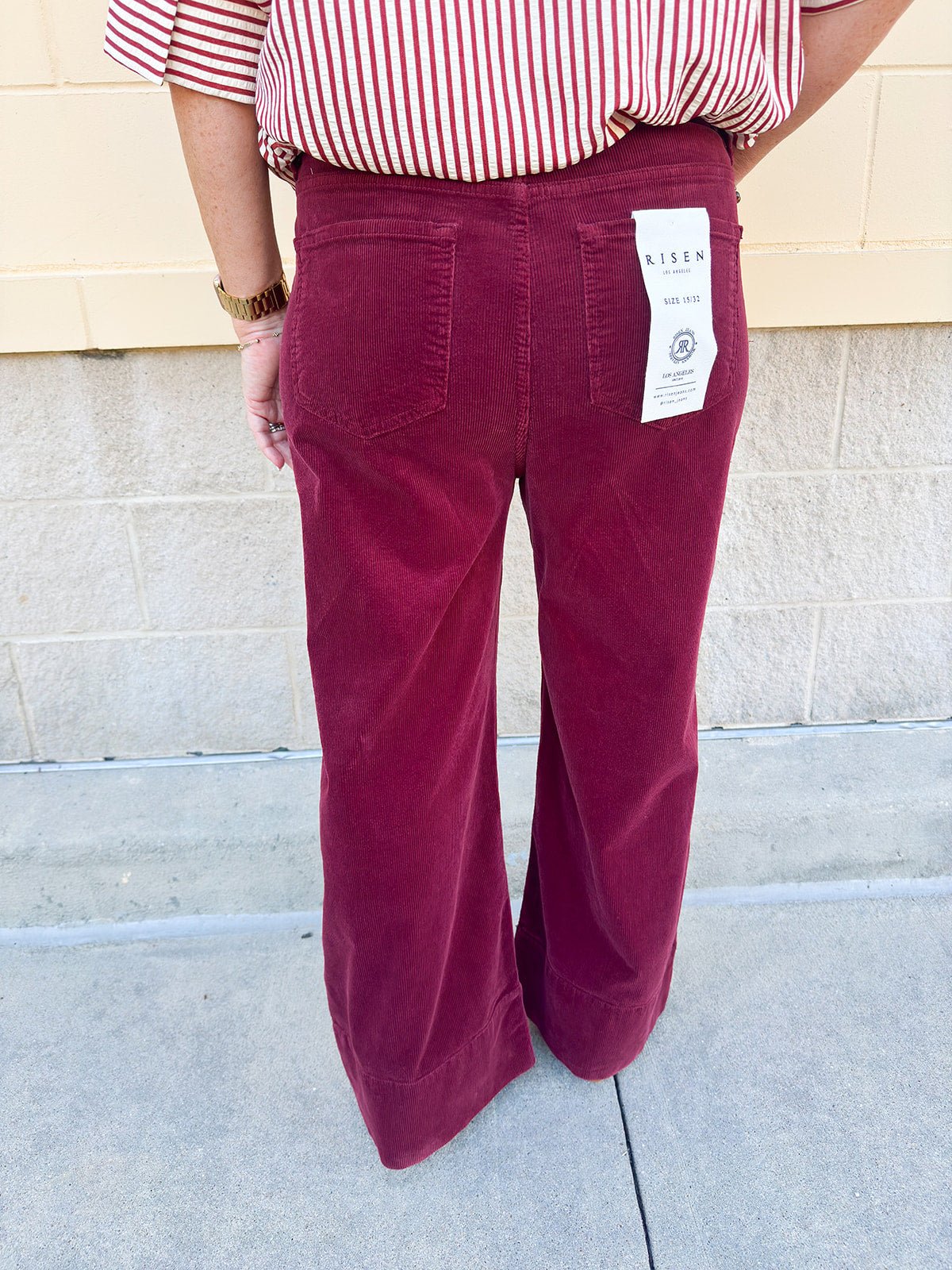 Crimson Current Corduroy Jeans - The Pink Pineapple 850