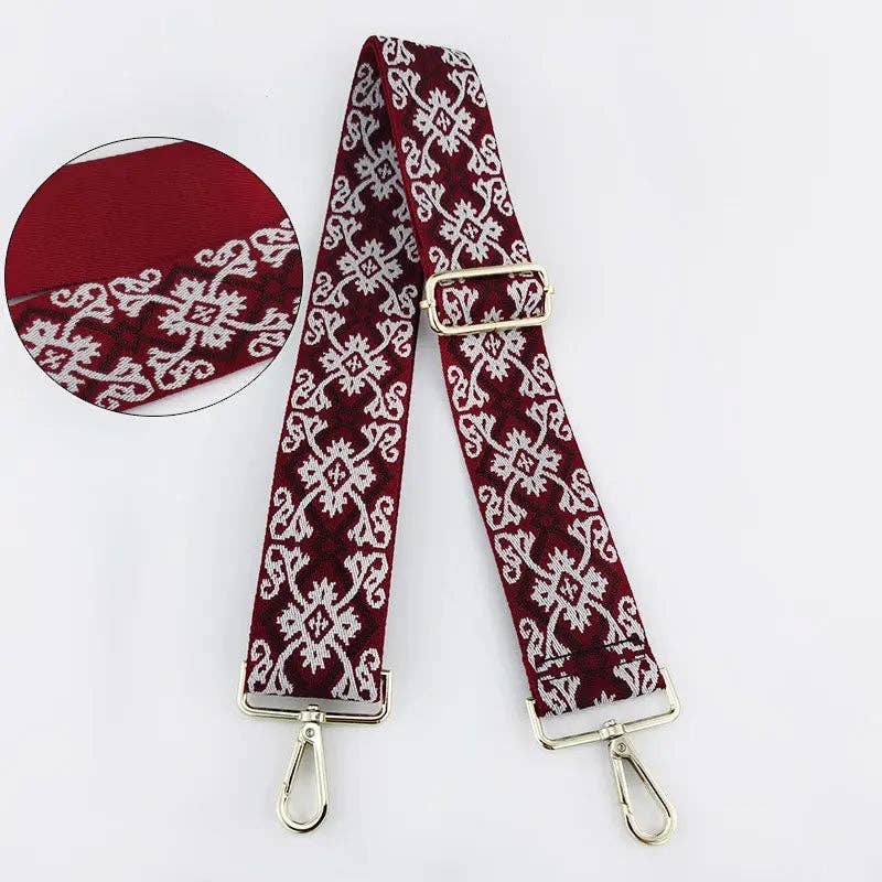 Crimson Elegance Glam Bag Strap - The Pink Pineapple 850