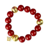 Crimson & Gold Spirit Beaded Bracelet - The Pink Pineapple 850