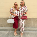 Crimson Petal Puff Sleeve Top - The Pink Pineapple 850