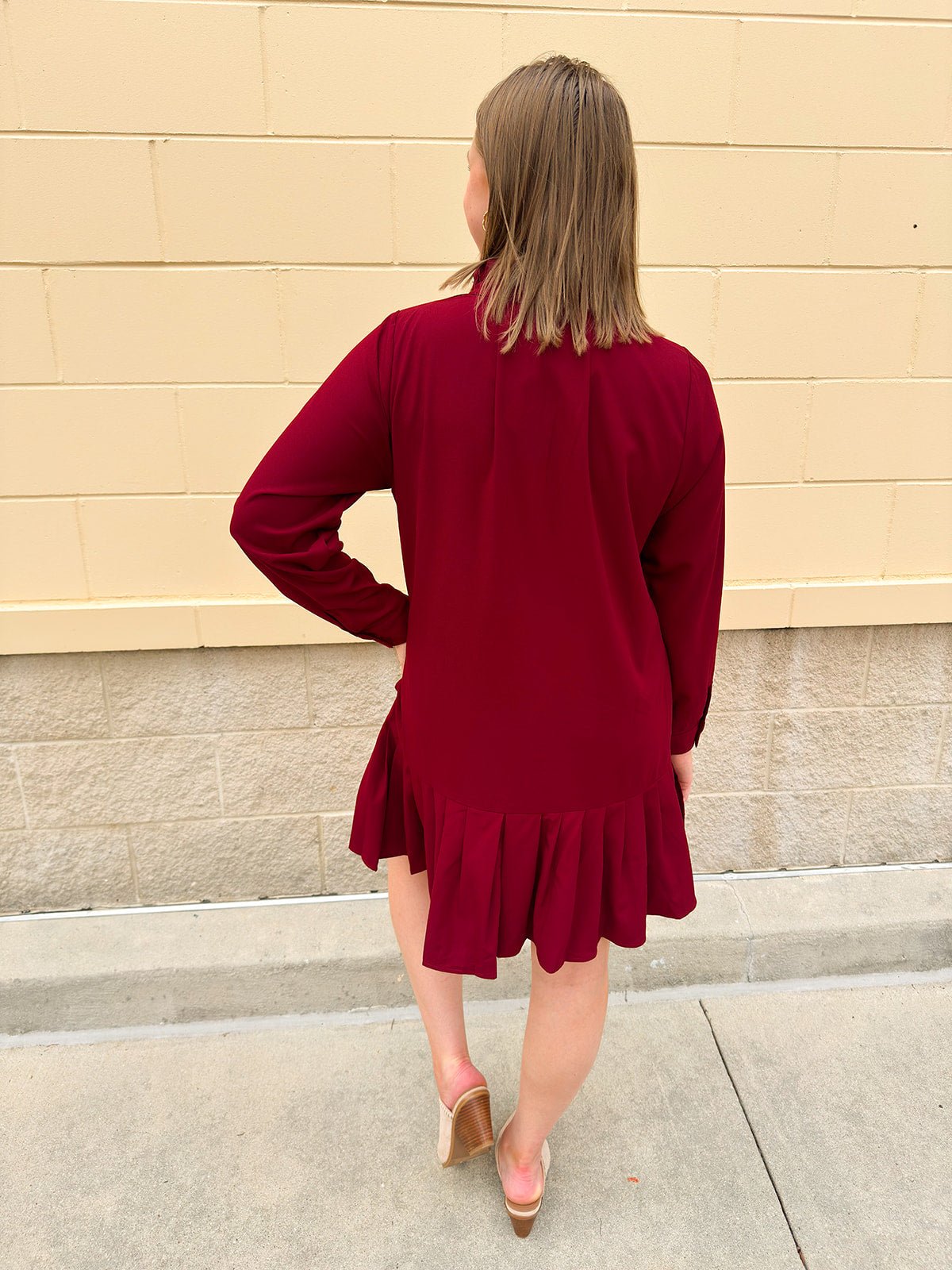 Crimson Ruffle Reverie Mini Dress - The Pink Pineapple 850