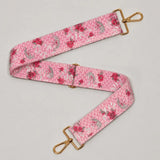 Crimson & White Silk Bag Strap - The Pink Pineapple 850