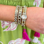 Crystal Luxe Power Stack Bracelet Set - The Pink Pineapple 850