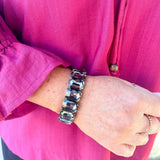 Crystal Stone Stretch Bracelet - Black - The Pink Pineapple 850