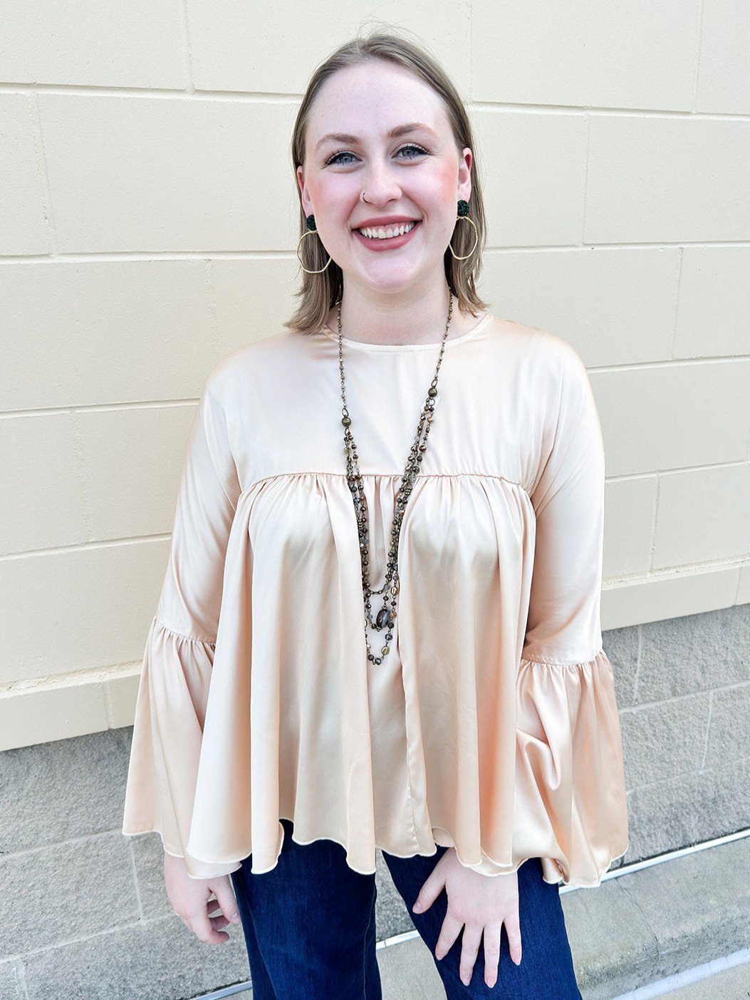 Cue The Chic Satin Blouse - The Pink Pineapple 850