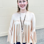 Cue The Chic Satin Blouse - The Pink Pineapple 850