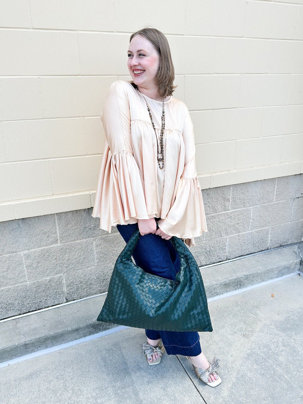 Cue The Chic Satin Blouse - The Pink Pineapple 850