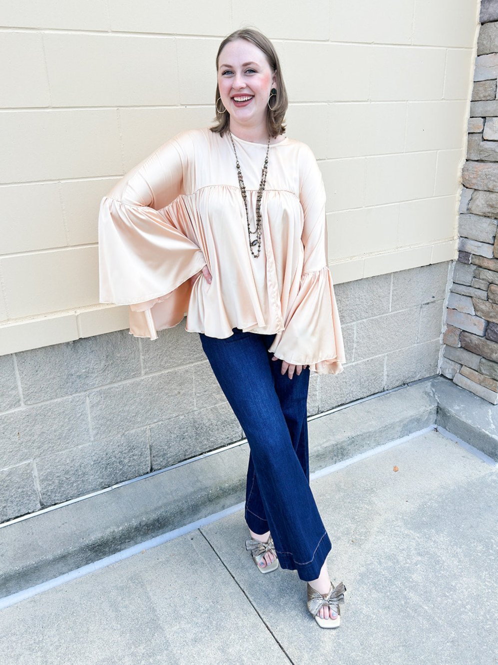 Cue The Chic Satin Blouse - The Pink Pineapple 850