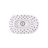 [Teleties] Flat Round Hair Clip | White Polka Dot Party | Medium