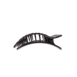 [TELETIES] Flat Rectangle Hair Clip – Small Jet Black Quilted