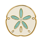 Sand dollar needle minder for needlepoint stitching