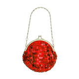 Sequin Mini Coin Purse-Red