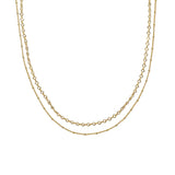 18K gold layered satellite choker necklace