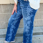 Daisy Daydream Wide Leg Jeans - The Pink Pineapple 850