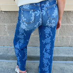 Daisy Daydream Wide Leg Jeans - The Pink Pineapple 850