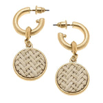 Danielle Raffia Drop Hoop Earrings - The Pink Pineapple 850