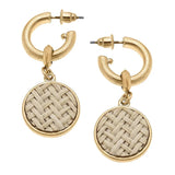 Danielle Raffia Drop Hoop Earrings - The Pink Pineapple 850