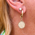 Danielle Raffia Drop Hoop Earrings - The Pink Pineapple 850