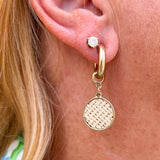 Danielle Raffia Drop Hoop Earrings - The Pink Pineapple 850