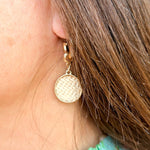 Danielle Raffia Drop Hoop Earrings - The Pink Pineapple 850