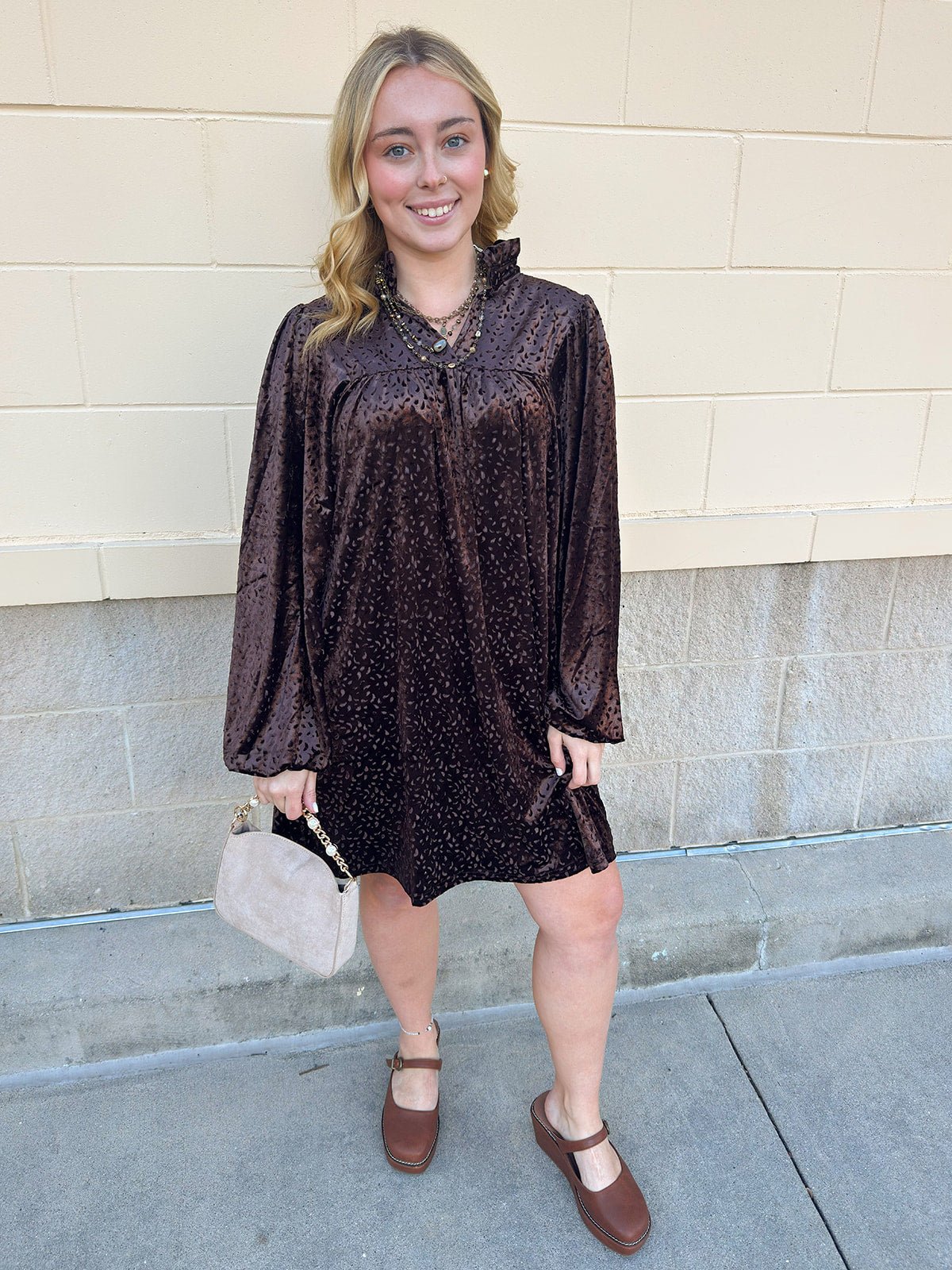Dark Mocha Dress - The Pink Pineapple 850