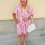 Darling Gaze Lace Collared Mini Dress - The Pink Pineapple 850