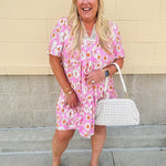 Darling Gaze Lace Collared Mini Dress - The Pink Pineapple 850