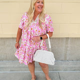 Darling Gaze Lace Collared Mini Dress - The Pink Pineapple 850