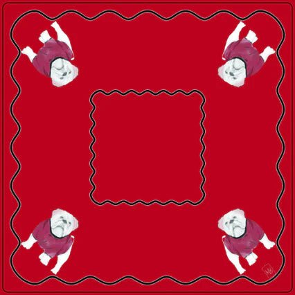 Dawg Nation Mahjong Mat - The Pink Pineapple 850