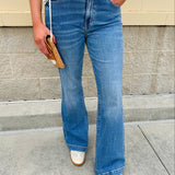 [Daze] Heartbreaker Midrise Flare Jeans - The Pink Pineapple 850