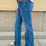 [Daze] Heartbreaker Midrise Flare Jeans - The Pink Pineapple 850