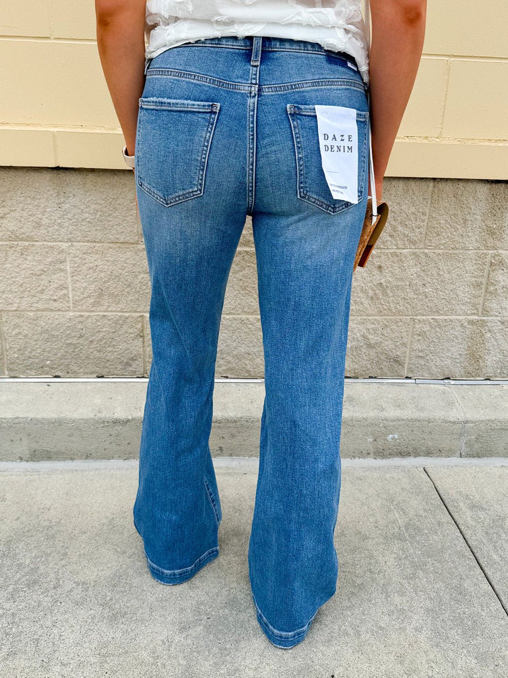 [Daze] Heartbreaker Midrise Flare Jeans - The Pink Pineapple 850