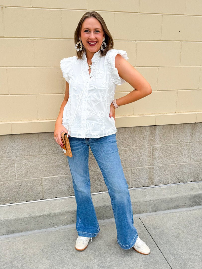 [Daze] Heartbreaker Midrise Flare Jeans - The Pink Pineapple 850