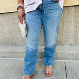 [Daze] Shy Girl High Rise Cropped Flare Jean - The Pink Pineapple 850