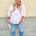 [Daze] Shy Girl High Rise Cropped Flare Jean - The Pink Pineapple 850