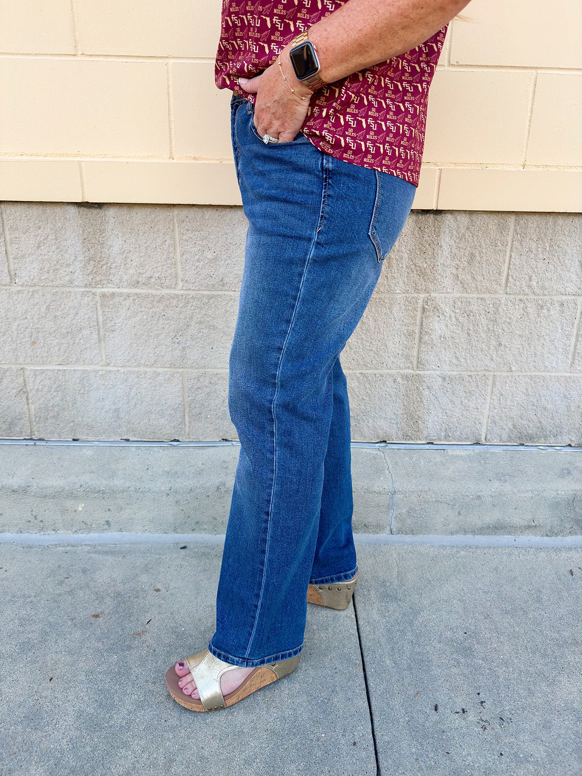 [Dear John] Anika High - Rise Straight Leg Jeans in Midtown - The Pink Pineapple 850