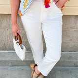 [Dear John] Anika Straight Leg Jeans in White - The Pink Pineapple 850