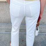 [Dear John] Anika Straight Leg Jeans in White - The Pink Pineapple 850