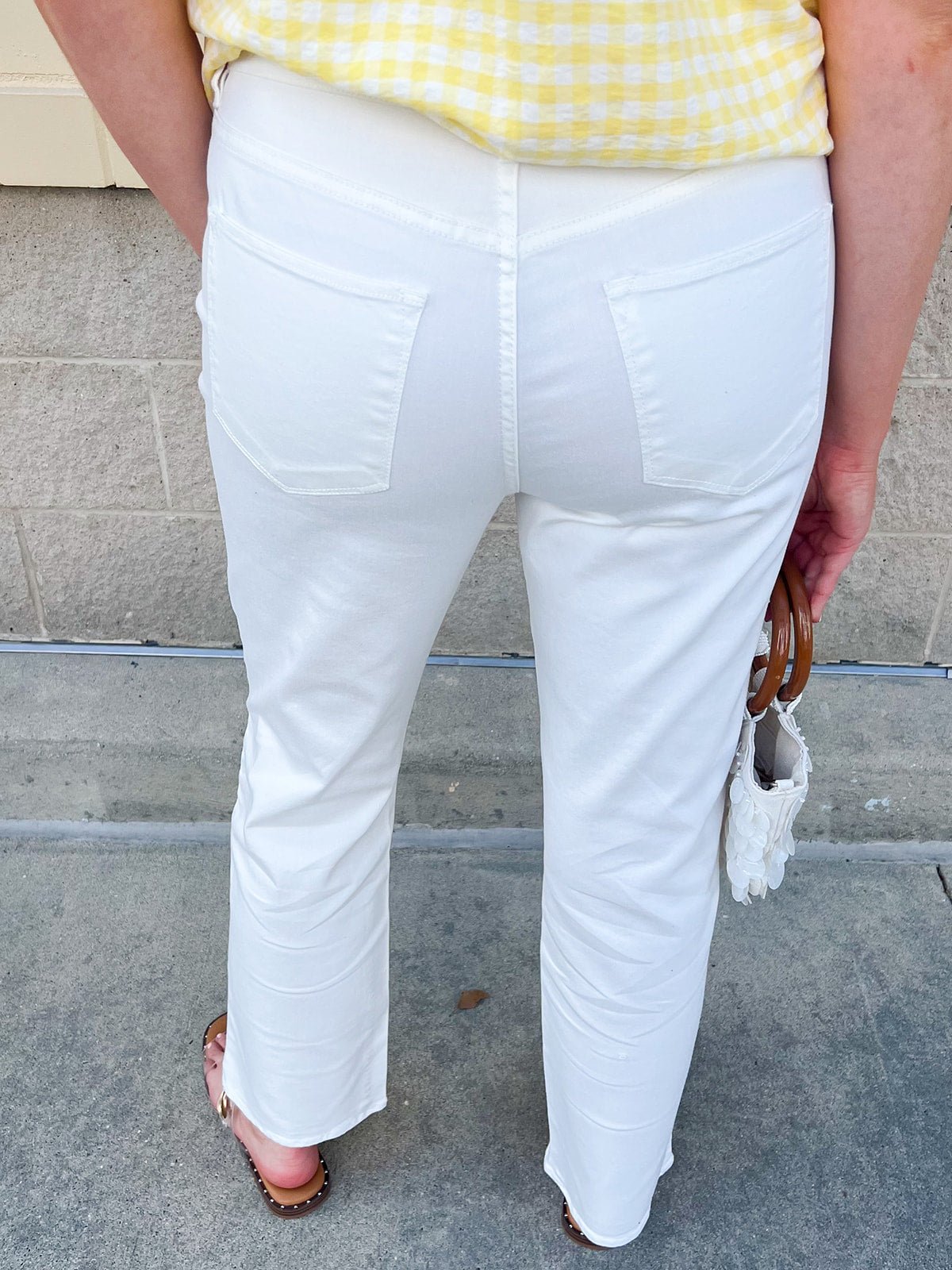 [Dear John] Anika Straight Leg Jeans in White - The Pink Pineapple 850